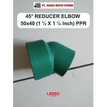 REDUCER ELBOW PPR 45 DERAJAT 50x40 (1 ½ INCH X 1 ¼