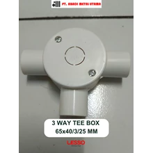 3 WAY TEE BOX CONDUIT 25mm (¾ inch) PUTIH POLOS ME