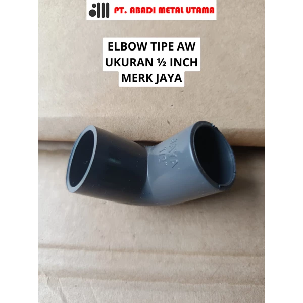  ELBOW PVC 90° TS 1/2 INCH MERK JAYA / KNEE PVC 1/2 Aw 90 derajat